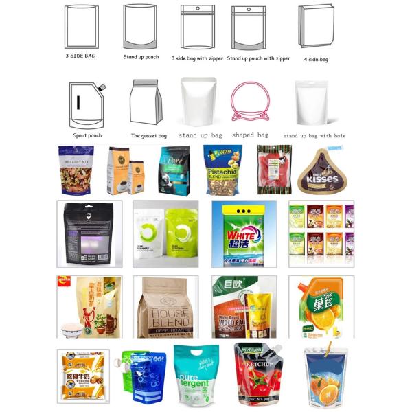 Empacotamento do selo da suficiência do formulário da máquina de embalagem 350mm do saco dos PP Premade