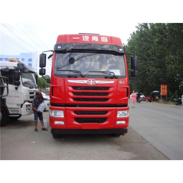 Red FAW 15000L 8×4 Hydrochloric Acid Tanker Truck Diesel Fuel Type Manual Transmission