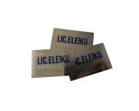 Cepillar la tarjeta de visita de acero inoxidable plateado Etiqueta de visita de metal en blanco personalizada