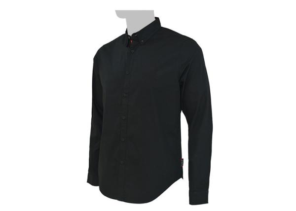 Black Cool Style Custom Work Shirts With Collar Highly Comfortable And Durable