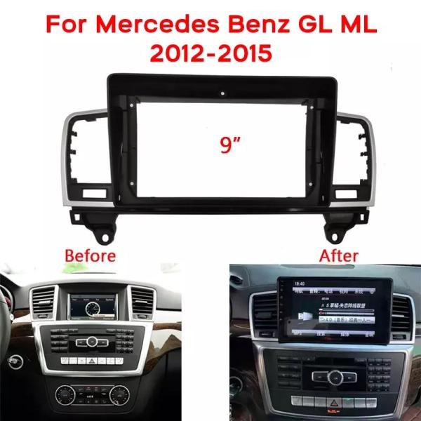 ML Class 2012-2015 Mercedes Benz Car Stereo DVD Player 9 polegadas 2 Din