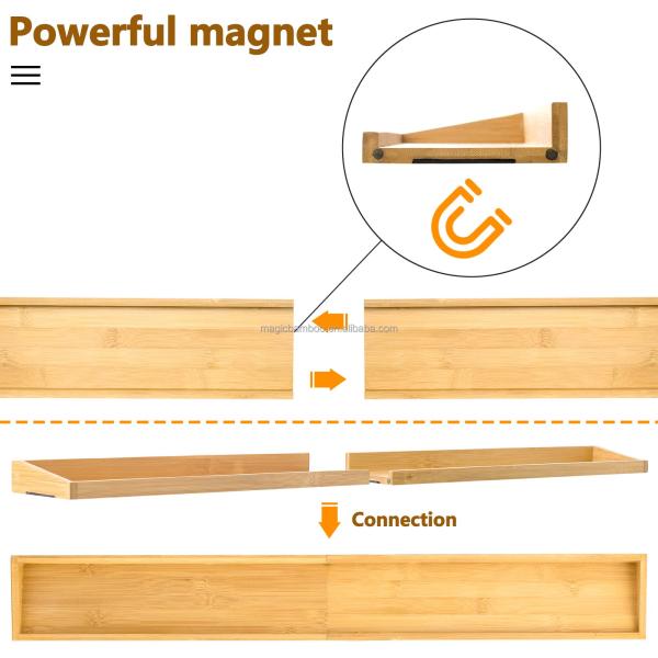 Экологически чистый бамбуковый магнитный шкаф для хранения специй