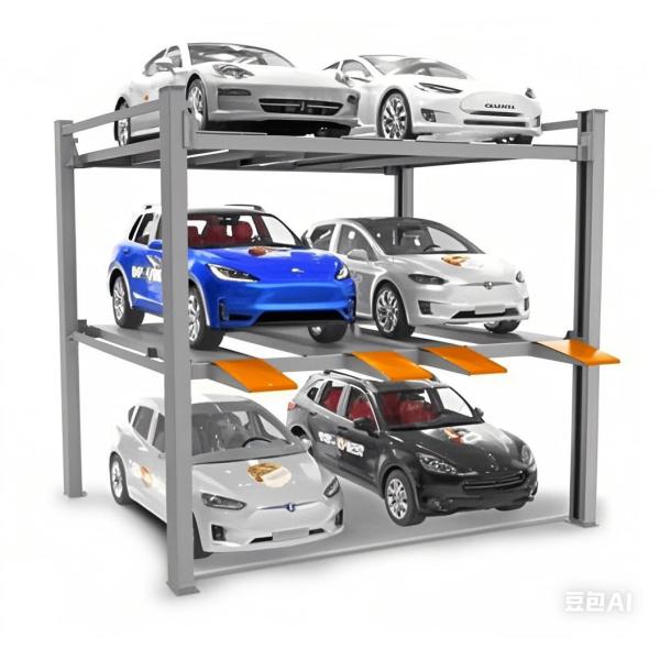 Double Wide 3 Level Parking System/Triple Stacker Car Parking Lift/Tri Level Parking Lift/6 Cars Hydraulic