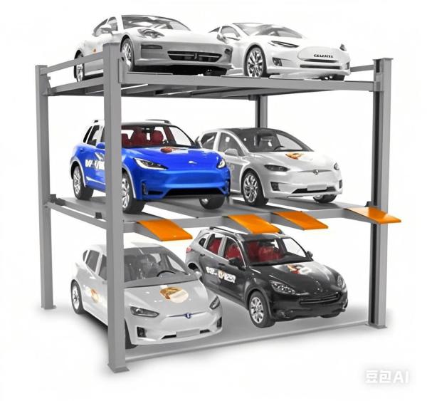 Double Wide 3 Level Parking System/Triple Stacker Car Parking Lift/Tri Level Parking Lift/6 Cars Hydraulic