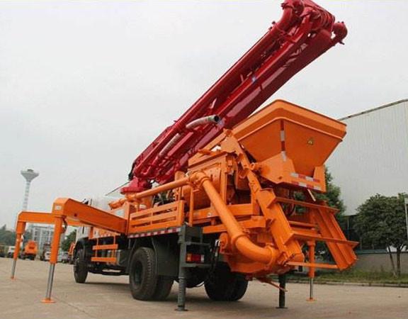 Concrete Pumping & mixing truck 30m max placing reach pump truck with mixer machine