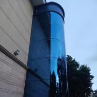 Ford bleu réfléchissant teinté isolé à faible E flottant verre trempé mur rideau de verre de bâtiment