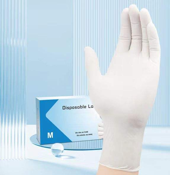 Disposable Powder-Free Latex Examination Gloves 4.5~6.5 g Non Sterile Anti-Slip Function Wholesale Latex Examination Gloves