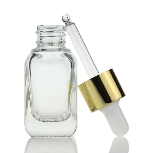 Petite bouteille en verre de sérum 20ML Clear Dropper Mini Conteneurs