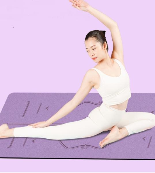 Outdoor Eco Friendly China Supplier Antislip Pattern Pro Natrual Rubber PU Yoga Mat with laser design
