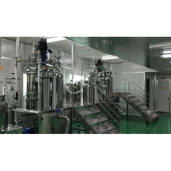 kilowatt de émulsification d'homogénéisation 220V 380V du mélangeur 7,5 du vide 5-2000L cosmétique