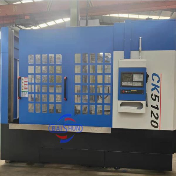 Torno Cnc vertical de coluna única com corte de ferro fundido de alta precisão