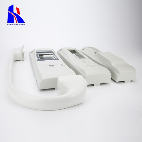 OEM NAK80 PA Plastic Injection Molding Part White Edge Gate Hot Ruuner Silkscreen