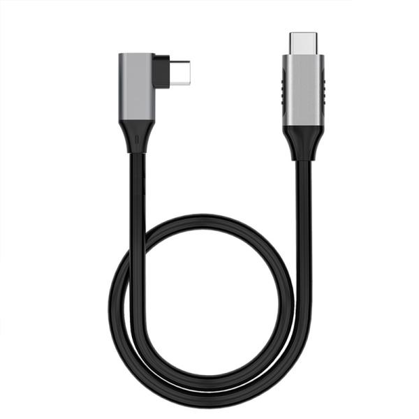 90 degrés USB3.2 Gen2 câble type C mâle à mâle câble pour iPhone chargeur vidéo prolongateur
