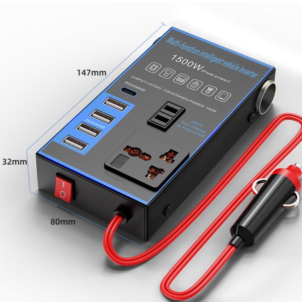 Smart Cooling Universal Power Inverter Auto 12V/24V USB Port Inverter Converter for Cooling Car Refrigerator