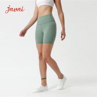 Solid Color 80%Nylon Active Yoga Shorts Women'S Active Shorts With Waist Pocket