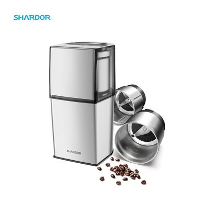 Moedor de café recarregável elétrico de USB, moedor úmido e seco de aço inoxidável