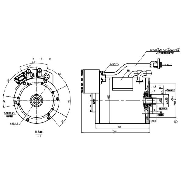 Suitable for harsh environments 30kW PMSM for Electric truck