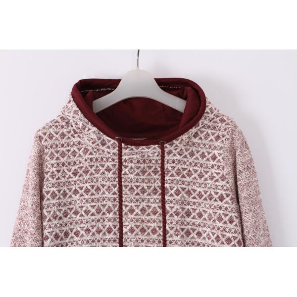Burgundy Terry Cloth Sweatshirt Womens 53% Cotton 47% Polyester