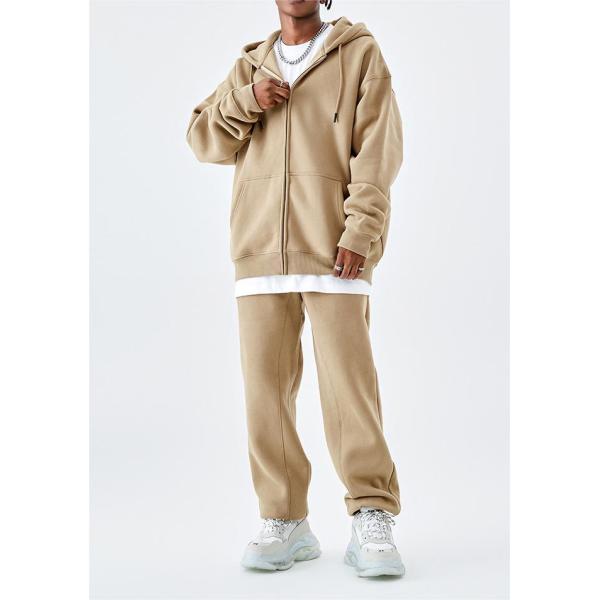 Custom Logo 350G Cotton Thick Sweatshirts with Zipper Regular Sleeves and Fabric Weight