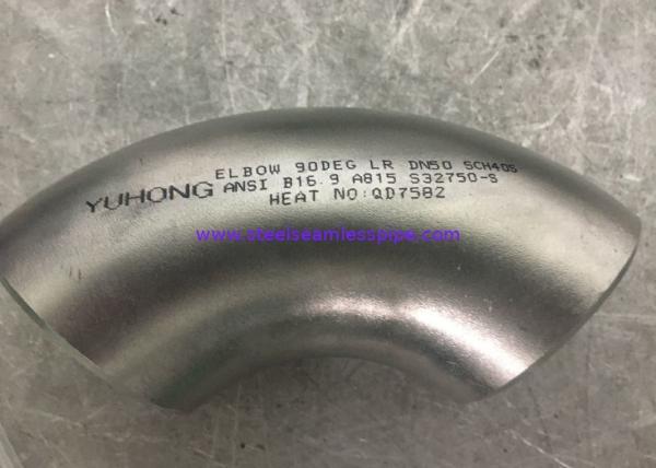 Water Treatment ASTM A815 WP-S S32750, S32760 Stainless Steel Fittings Buttweld 90° LR Elbow