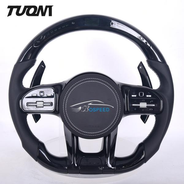 Nappa Grade Leather Mercedes Benz Steering Wheel Carbon Fiber