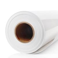 Vinil autoadesivo 140gsm do PVC da colagem permanente lustrosa branca 100mic para a impressão de Digitas