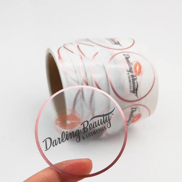 CDR гибкого трубопровода умирают отрезанные ясные стикеры винила пинк круга офсетной печати