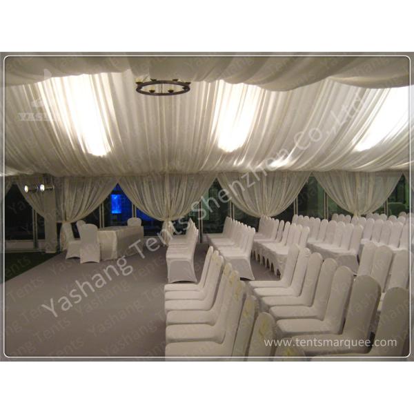 15X20m White Party Tent Gazebo Canopy with Fabric Sidewalls, 200 Seater Outdoor Party Canopy Tent