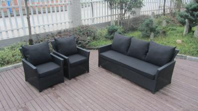 5 Seat Back Cushion Outdoor Rattan Sofa Set For Hotel Poolside