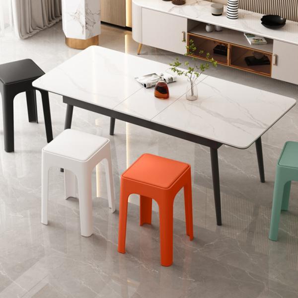 Plastic Stool Household Small Square Stackable Coffee Table Bathroom Non-slip Foot Living Room Chair
