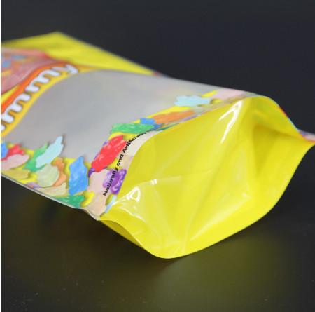 PET bio-degradable plastic resealable zip lock bags stand up food packaging pouch bags