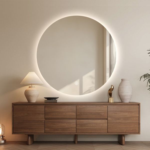 OEM ODM Custom LED Bathroom Mirror , LED Bathroom Touch Screen Mirror