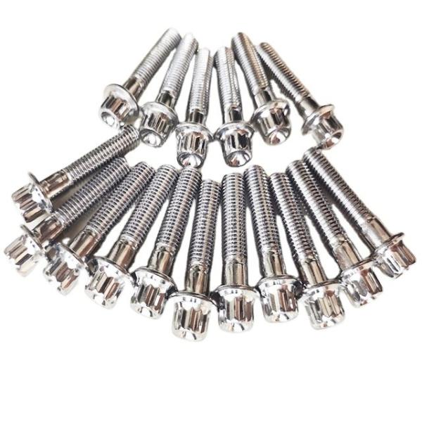 Universal Titânio Gr5 12 PT RS/ RX Kit de borda dividida M7 x 32 parafusos de parafuso de parafuso e porca parafuso com desempenho ano universal