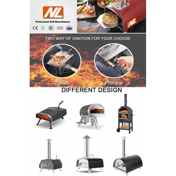 Пиццерия из нержавеющей стали с двойным топливом