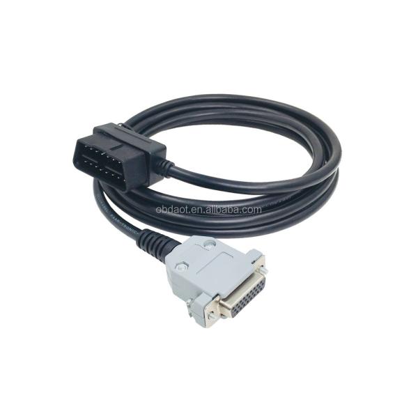 Lightweight AOTAI RS232 DB 15 Pin OBD II 16 Pin Male to DB15 Female Adapter Cable Auto OBD To DB15 Length 50cm/custom