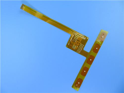Dual Layer Flexible PCB Built on Polyimide With Immersion Gold and Yellow Mask