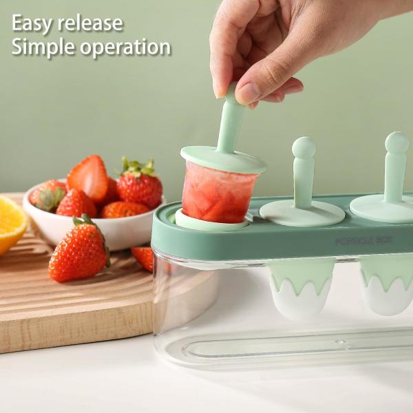 Grade de alimento Uso doméstico DIY Sorvete Popsicle Moldes Molde de sorvete de silicone