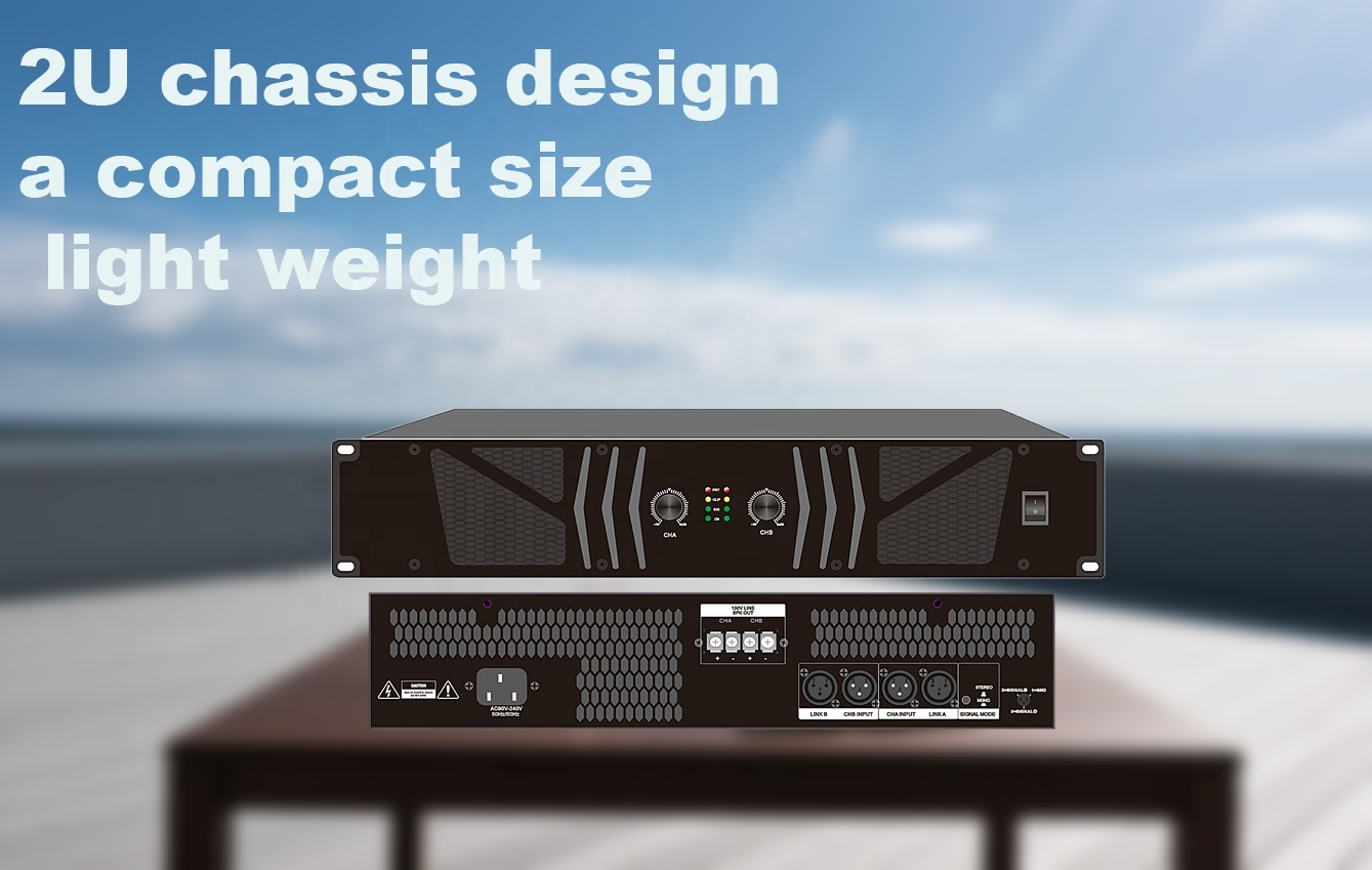 1500w PA Amplifier 2 Channel Power Amplifier Class D Broadcast Amplifier