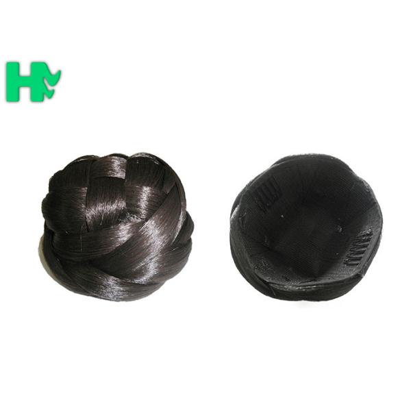 Natural Color 100% Synthetic Hair Accessories High Temperature Wire Hair Bun Pieces