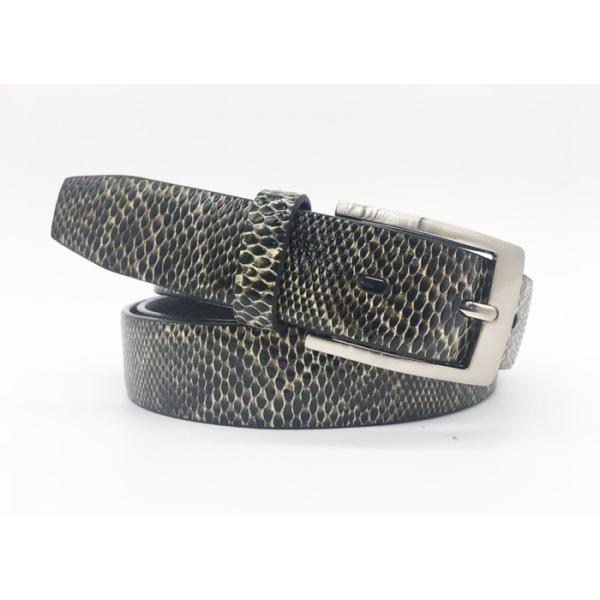1 1/4 Wide Womens Genuine Leather Belt Bright Snake Grain Dress Belt BRACHI