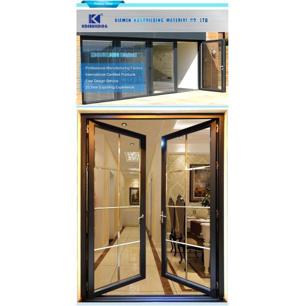 KDSBuilding High Quality Double Tempered Glass Aluminum Toilet Casment Single Swing Door For House