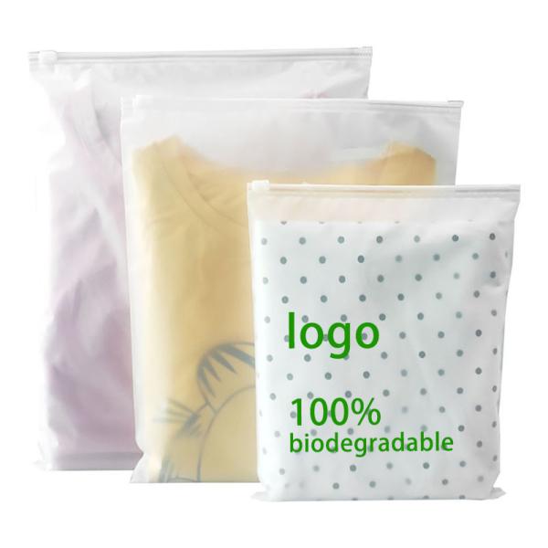 Fermeture à glissière mate Sacs d'emballage personnalisés biodégradables pour T-shirt Vêtements de bain