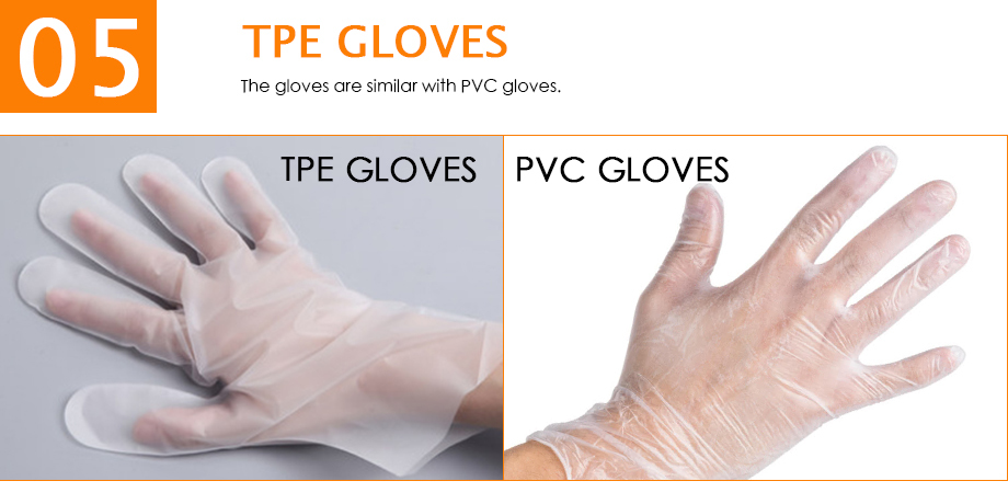Ambidextrous High Density Polyethylene Gloves Kitchen Use Plastic Disposable Gloves