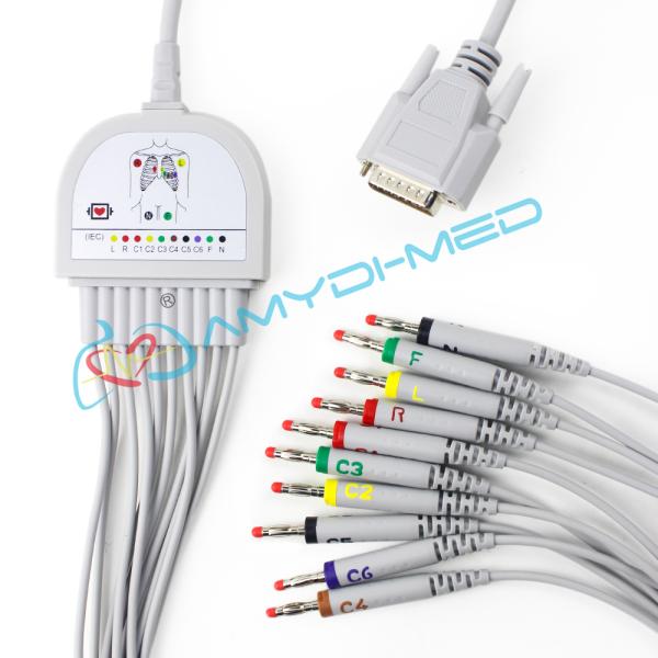 TPU Coated Ekg Ecg Cable Medical Materials For Dongjiang Biocare Nihon Kohden