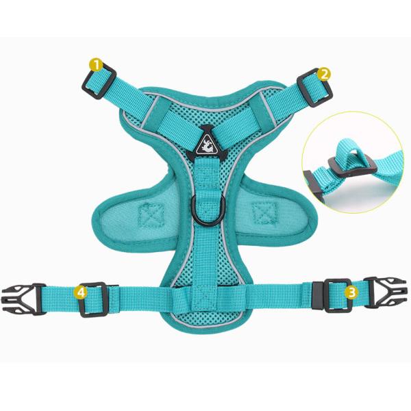 Adjustable Breathable Dog Vest Safety 1.5m Traction Leash No Pull Dog Harness Set Personalized for Safe and Stylish Walks