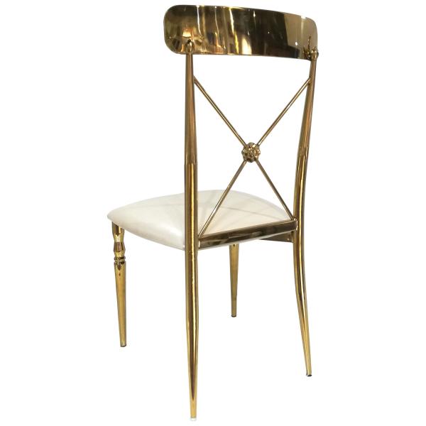 Luxury Golden Metal Wedding Chairs With 250KG Loadage