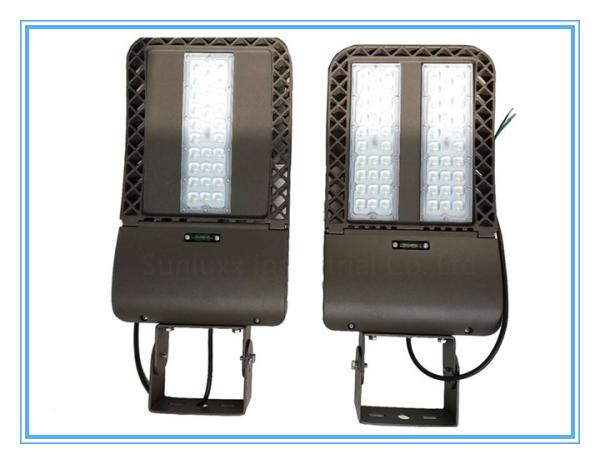 Trunnion Mount Shoebox LED Area Lighting Fixtures 100W 13000 Lumen DLC Qualified