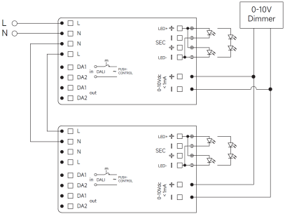 120W constant voltage 24V DALI DT8 dimmable led driver with 5 years warranty
