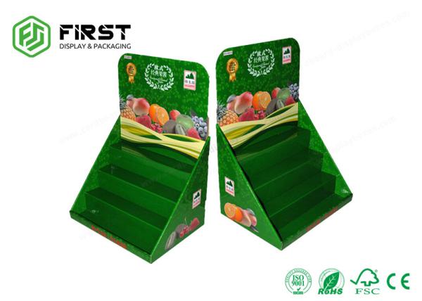 Custom Made Portable 4C Offest Printing Cardboard Recycled Paper Counter Display Stand