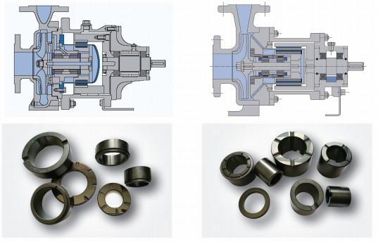 Stainless Steel Black Ceramic Bearings For Magnetic Drive Pump 2800HV5